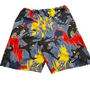 1998 Vintage Batman DC Comics AOP Shorts Cartoon Superhero Men M 34x9.5 Shorts